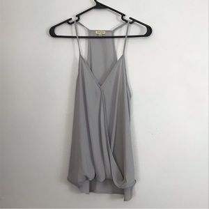 Lily White Light Gray Sz Medium Flowy Tank Top Shirt Women's Flowy Top